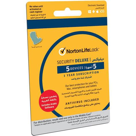 Norton Lifelock Security Deluxe 30 English 1 User 5 Devices E
