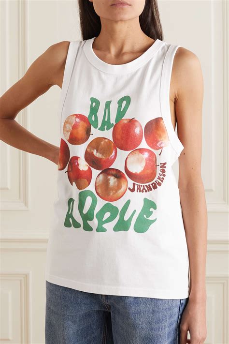 JW ANDERSON Bad Apple Printed Cotton Jersey Tank NET A PORTER