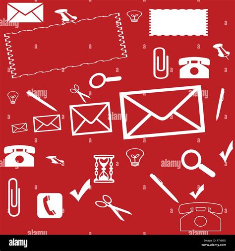 Red Background With Different Things Stock Vector Image And Art Alamy