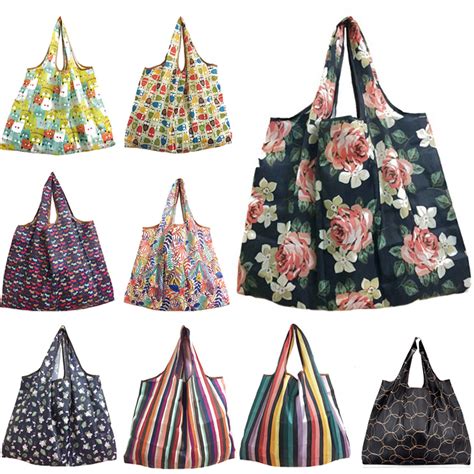 2019 Women Foldable Recycle Shopping Bag Eco Reusable Shopping Tote Bag