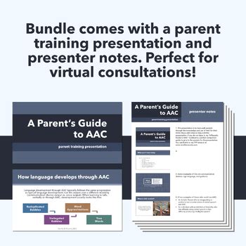 AAC Parent Handout BUNDLE A Parent S Guide To AAC Presentation INCLUDED