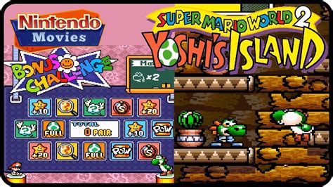 Super Mario World 2 Yoshis Island All Mini Battles And Bonus