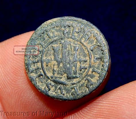 Old Spanish Treasure Coin 1605 Lion And Castle 8 Maravedis Coin R9