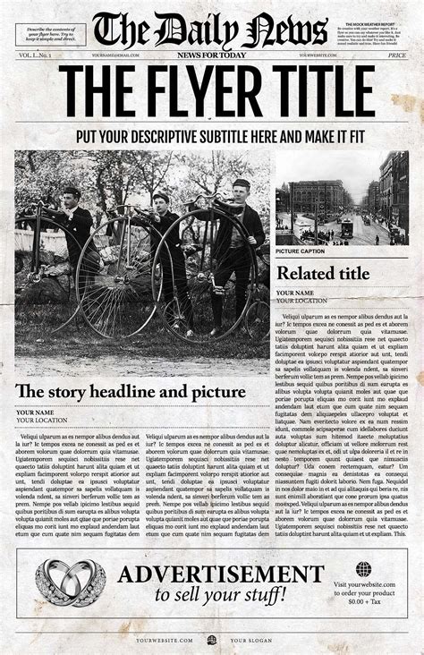 Newspaper Template Newspaper Design Indesign Newspaper Template