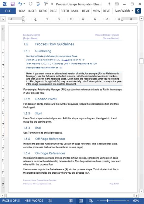 Business Process Design Templates Ms Word Excel Visio