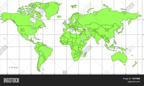 World Mercator Map Projection Stock Vector And Stock Photos Bigstock