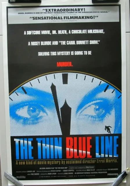 Thin Blue Line Original Rolled 27x40 Movie Poster 1988 Randall Adams