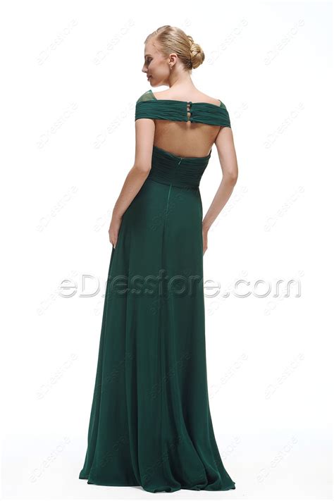 Cap Sleeves Forest Green Bridesmaid Dresses Long Edresstore