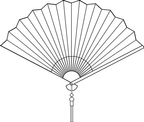 Fan Coloring Clipart Colouring Pages Chinese Electric Ceiling Template