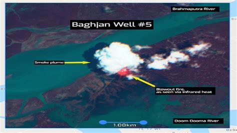 Assam Distressing Satellite Image Reveals Baghjan Degradation Assam