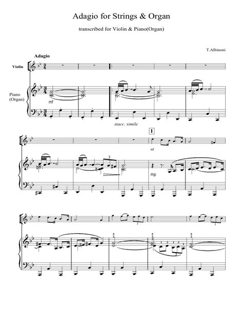 Adagio Violin E Piano