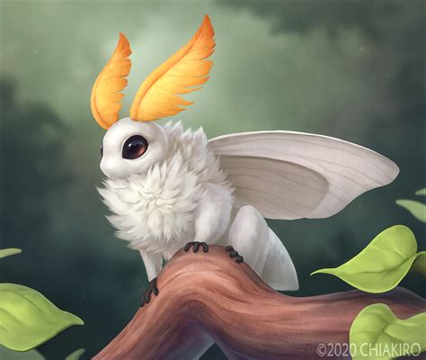 Moth Creature By Chiakiro On Deviantart Fantasy Creatures Art Cute