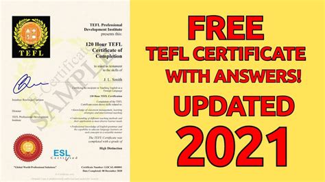 We did not find results for: FREE TEFL CERTIFICATE UPDATED 2021 | 120 HOURS WITH FREE ...