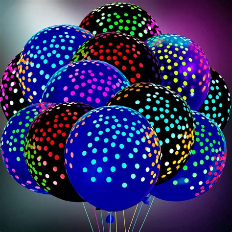 Buy 50 Pieces Blacklight Party Balloons 12 Inch Black Light Fluorescent