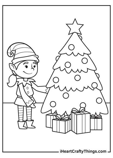 Christmas Elf Coloring Pages