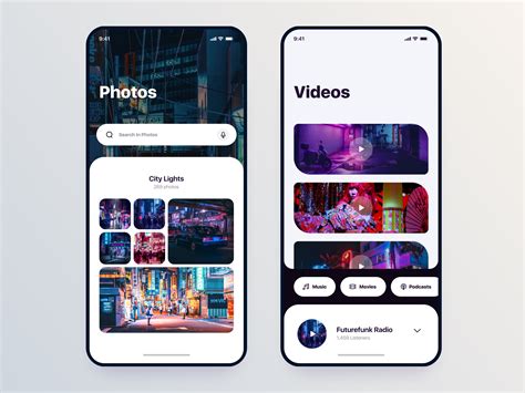 Neon Lights style Library's // Mobile App | App interface design, App design, App design inspiration