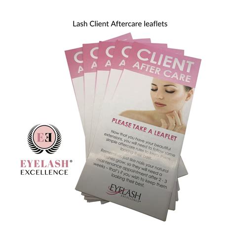Eyelash Extension Clients Aftercare Leaflets Etsy