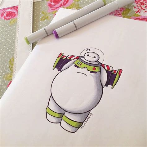 Self Taught 18 Year Old Illustrator Reimagines Baymax As Famous Disney Characters Personagens