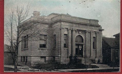 1909 Postcard Carnegie Library In Hartford City Indiana In Hartford