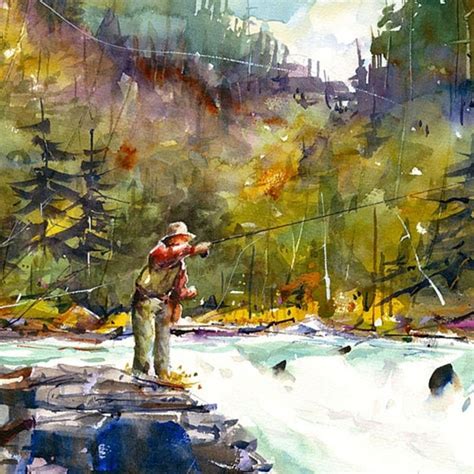 Items Similar To Classic Flyfishing Print From Original Watercolor On Etsy