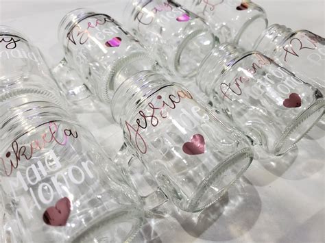 Mason Jar Shot Glasses Wedding Favors Personalized Shot Etsy