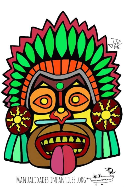 Mascara maya 4 -Manualidades Infantiles
