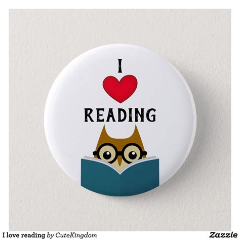 I Love Reading 6 Cm Round Badge Zazzle Reading Badges I Love