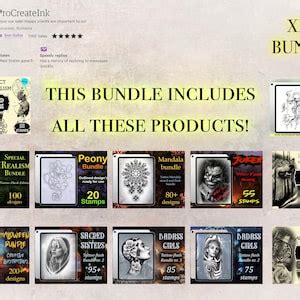 XXL Procreate Tattoo Flash Bundle Procreate Flash Procreate Tattoo