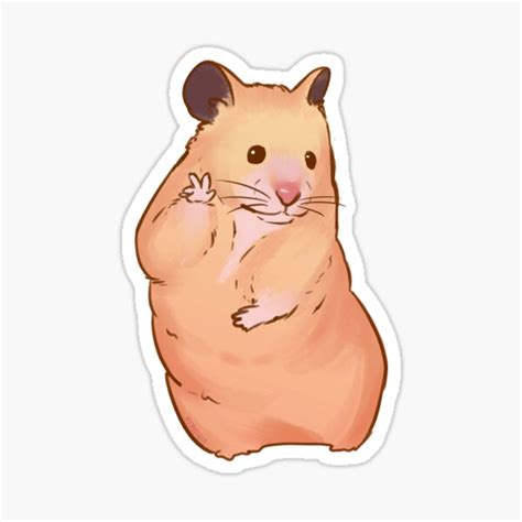 Peace Hamster Sticker For Sale By Xvemodalen Redbubble