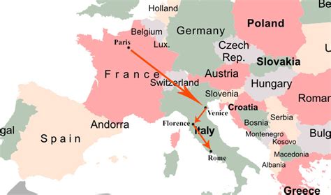France And Italy Map Recana Masana
