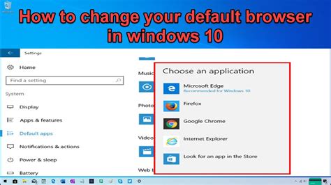How To Change Your Default Browser In Windows 10 Youtube