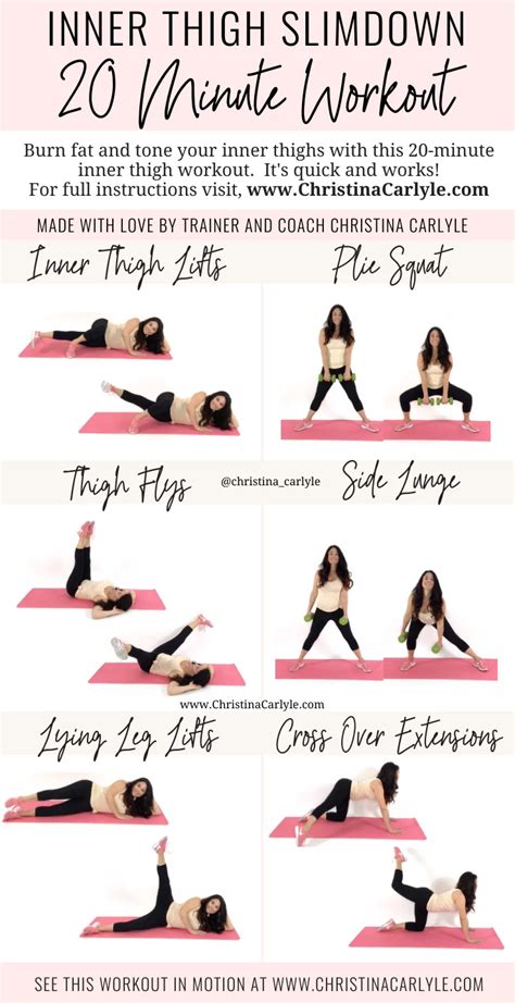 20 Minute Inner Thigh Slim Down Workout For Tight Toned Thighs