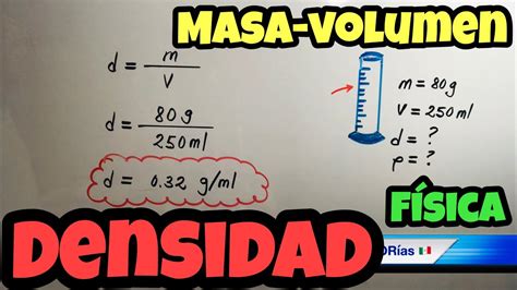 Fórmula De La Densidad Ejercicios De Densidad Masa Y Volumen💦 Youtube