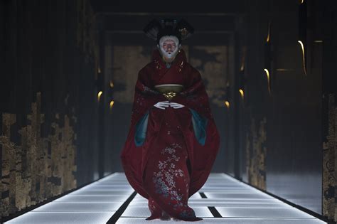 Red And White Floral Traditional Dress Movies Ghost In The Shell