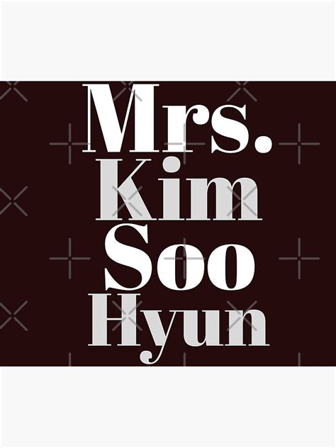 Mrs Kim Soo Hyun Poster By Doctors Apparel Redbubble