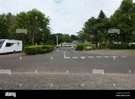 Campsite Entrance Edinburgh Scotland Uk Stock Photo Alamy