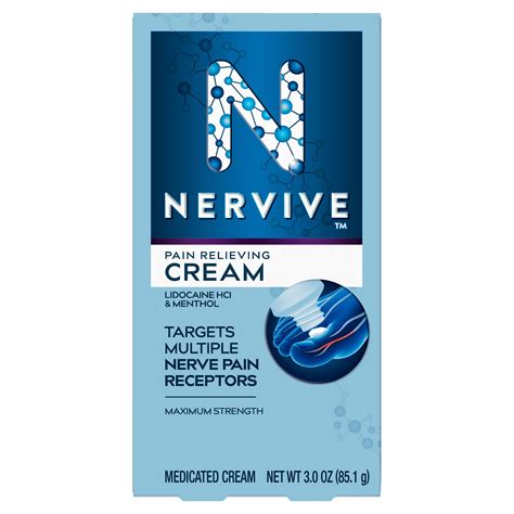 Nervive Pain Relieving Cream Max Strength Topical Nerve Pain Reliever