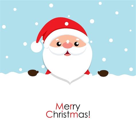 Premium Vector Christmas Greeting Card With Christmas Santa Claus