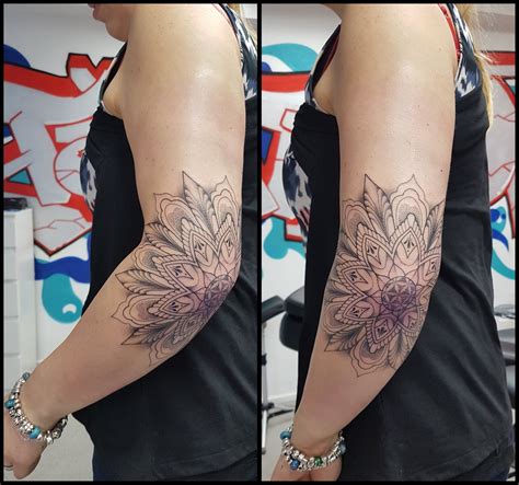 Mandala Elbow Tattoo