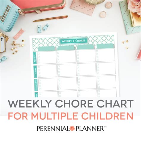 Chore Chart Multiple Children Printable Editable Pdf
