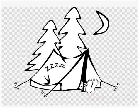 Camping Cartoon Black And White Clipart Camping Tent Tent Clip Art