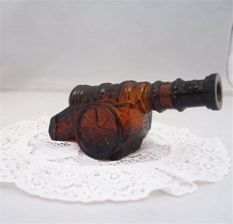 Amber Glass Avon Cannon Bottle Avon Cannon Perfume Decanter Cool Lighters Avon Collectibles
