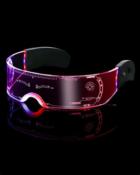 cool led light up glasses cyberpunk futuristic sunglasses luminous visor glasses for rave