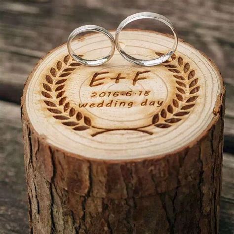 Rustic Wedding Ring Box Holder Custom Ring Box Personalized Wedding