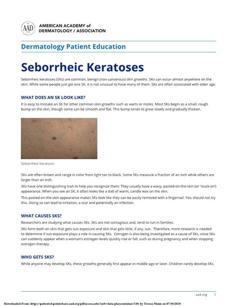 Seborrheic Keratoses Seborrheic Keratoses Sks Are Common Benign Non Cancerous Skin Growths