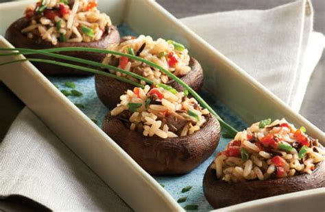 Wild Rice And Sausage Stuffed Portobello Mushrooms Carolina Rice