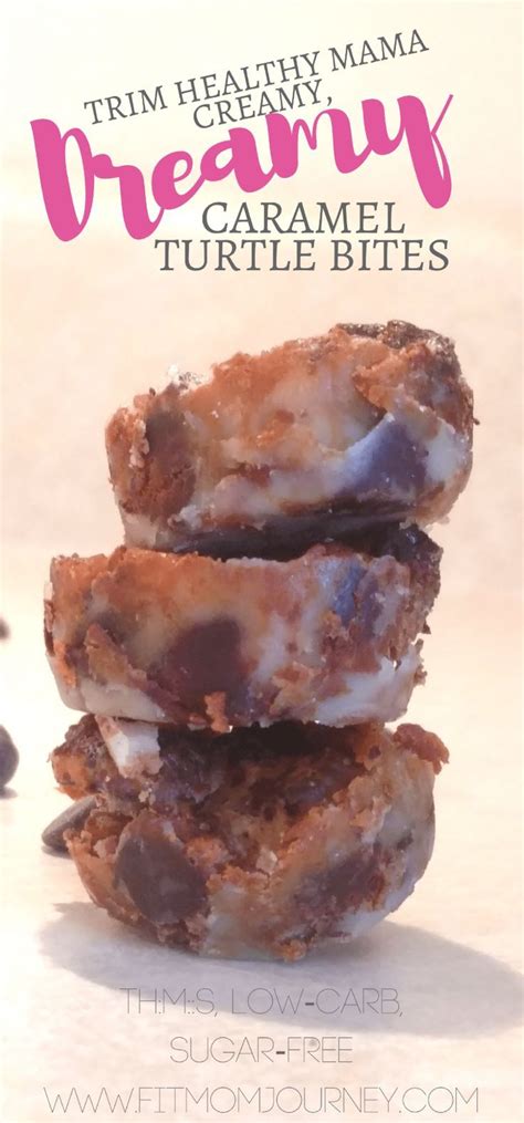 Please note that the melted kraft caramels can be extremely chewy. Creamy Caramel Turtle Bites THM:S | Recipe | Trim healthy recipes, Low carb candy, Low carb sweets