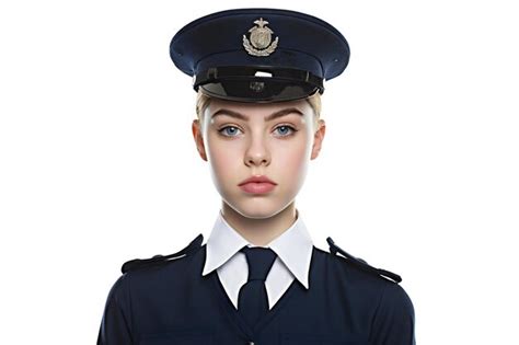 Premium Ai Image Beautiful Young Woman In Police Uniform Isolated