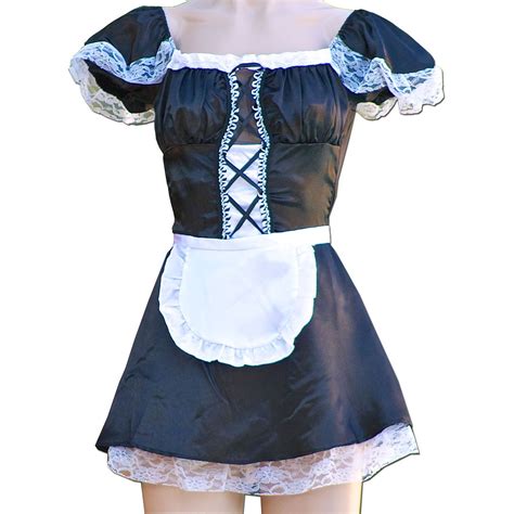 Small Sexy French Maid Uniform Fancy Dress Costume Hen Party Halloween