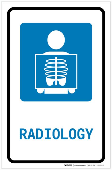 Radiology With Icon Portrait Label Creative Safety Supply